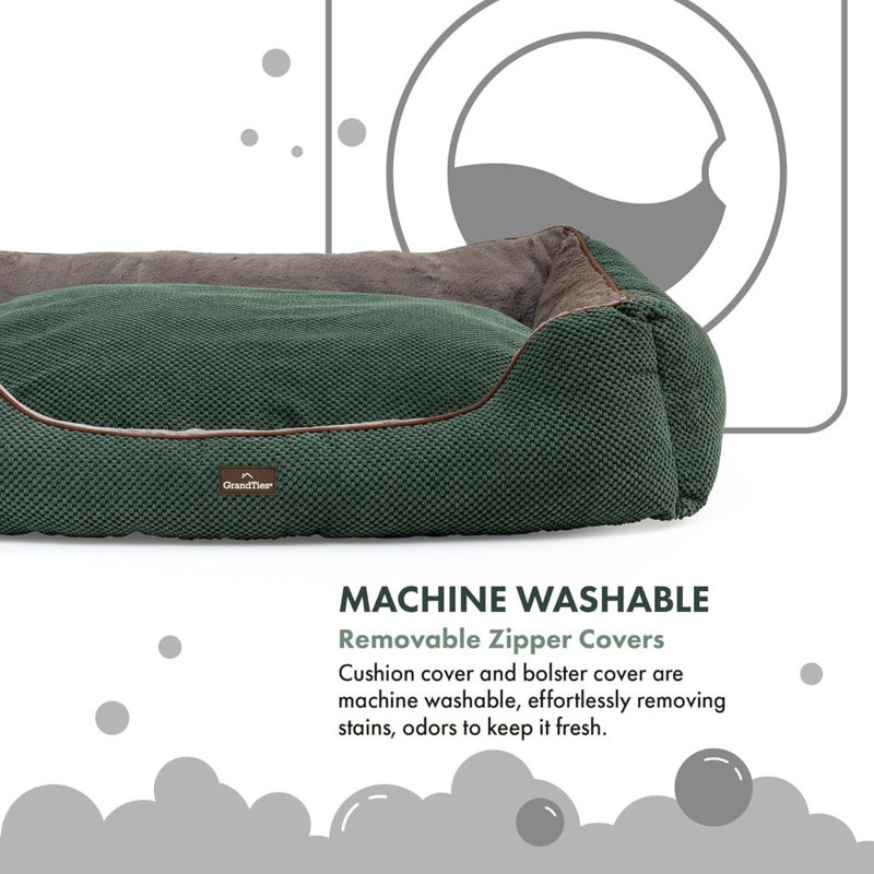 Lits pour chien Tucker Murphy Pet ™ Fluffy Xl 40 pour petits, moyens, grands chiens et chats (olive)