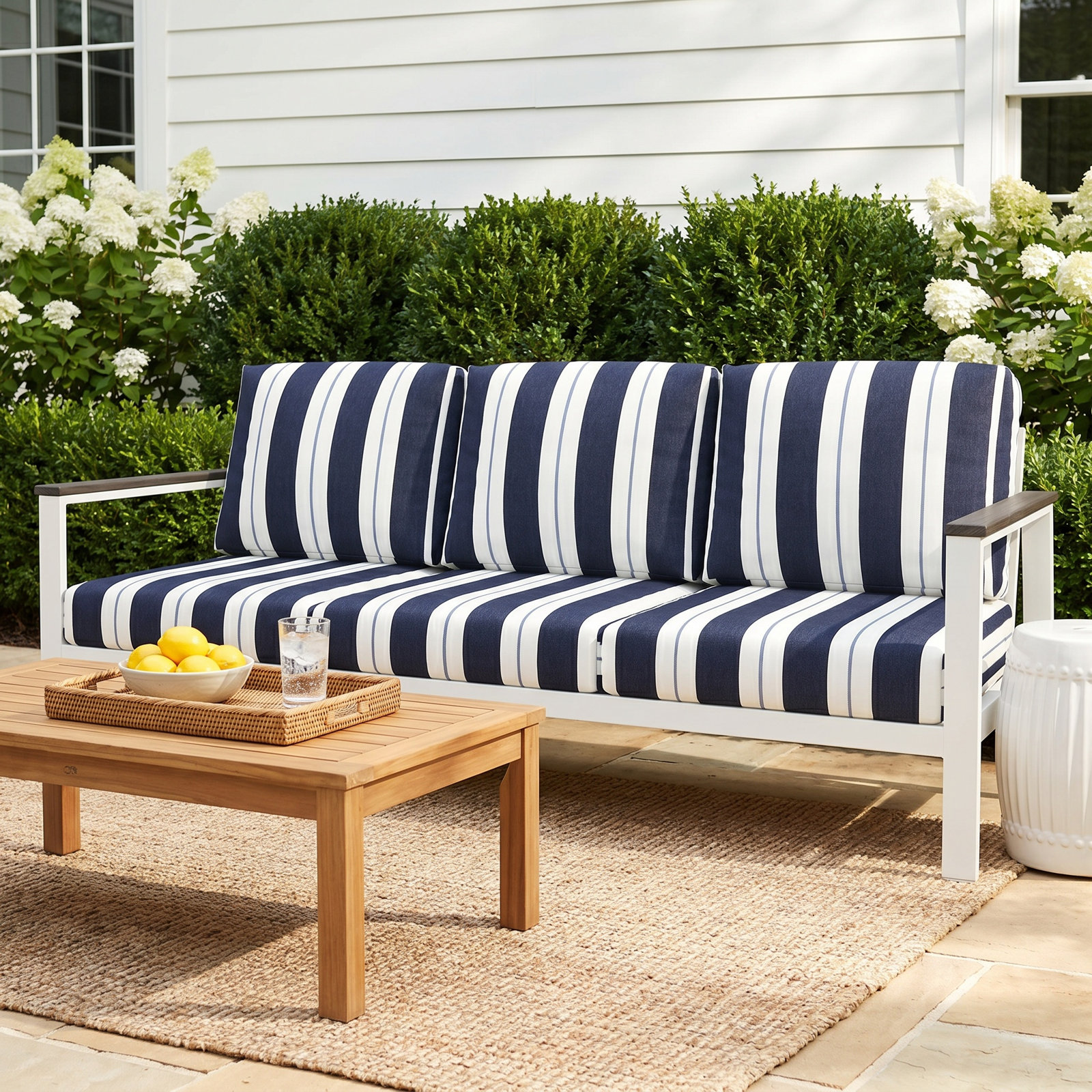 Townsend 80" Sunbrella® Patio Sofa, Coastal Gray
