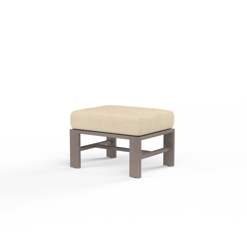 Laguna Square Ottoman, Canvas Flax Sunbrella®