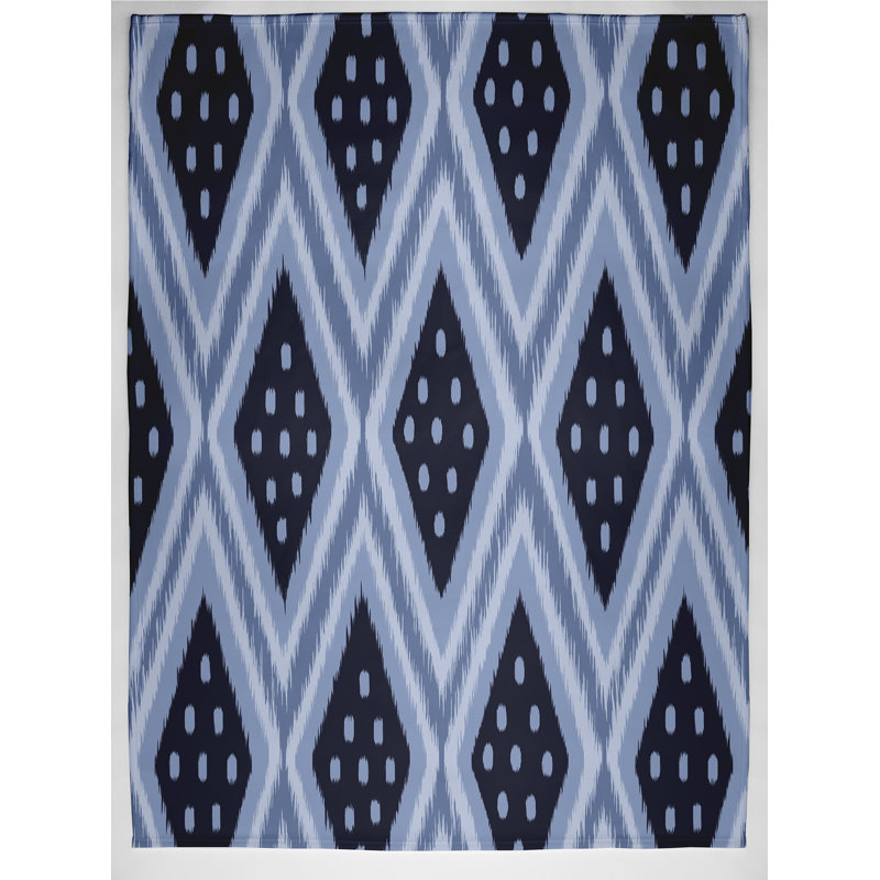 Thane Plain Weave / Muslin Throw Blanket, Navy