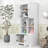 Keavin Wood Freestanding Bathroom Storage Cabinet with Adjustable Shelves and Multi-Layer Open Shelves-2079032912
