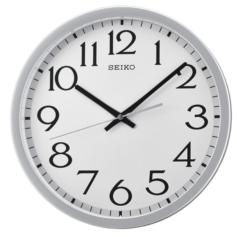 QXA711SLH Wall Clock, Silver-Tone