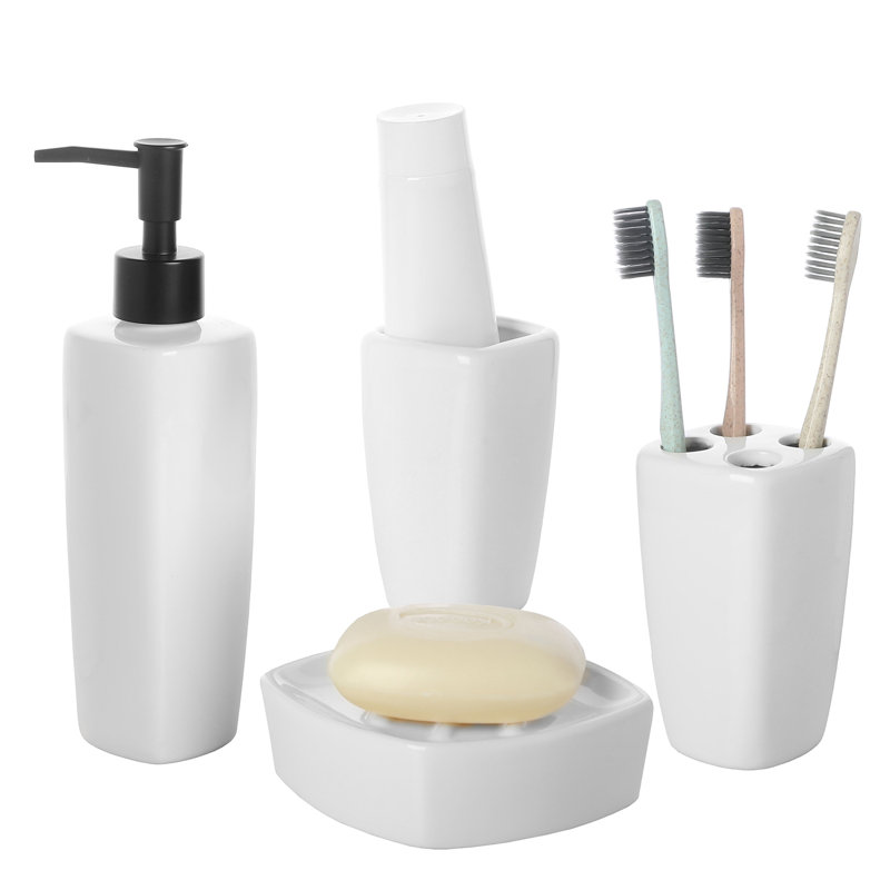 4 Piece Bathroom Accessory Set