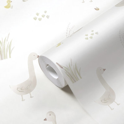 Charlie Goose & Duckling Nursery Wallpaper
