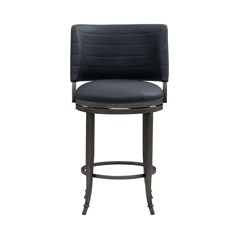 Tabouret de bar pivotant à hauteur de comptoir Conwell, Tabouret de comptoir (siège d'une hauteur de 26 p, Bleu