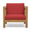 Housse de fauteuil lounge moderne en bois, style milieu du siècle, avec doublure imperméable, 77,3 cm x 67,5 cm, 19 kg.