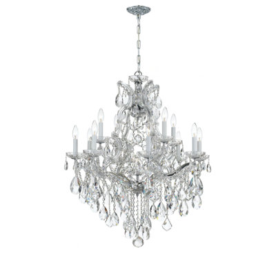 Weekes 13 - Light Glass Dimmable Classic / Traditional Chandelier