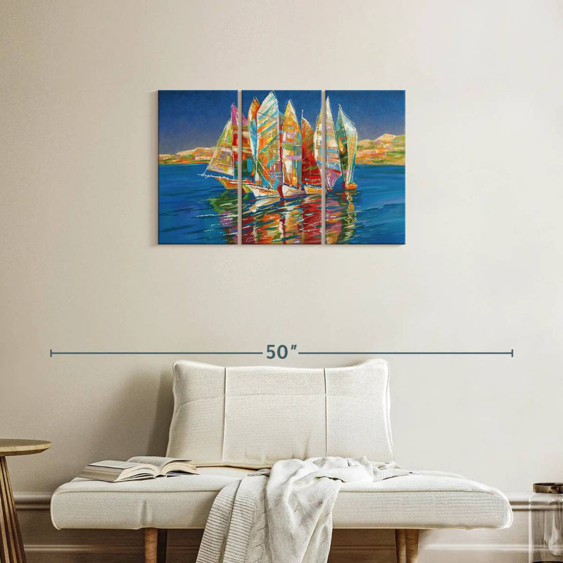 Mehar Autumn Regatta Boats, 20" H x 33" W