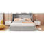 Lit double en gris avec tiroir et douilles pratiques / couleur grise pour un espace paisible-1129864135-1129864153
