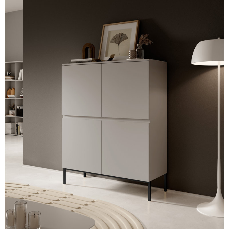 Madhwi 100cm Sideboard, Beige/Black