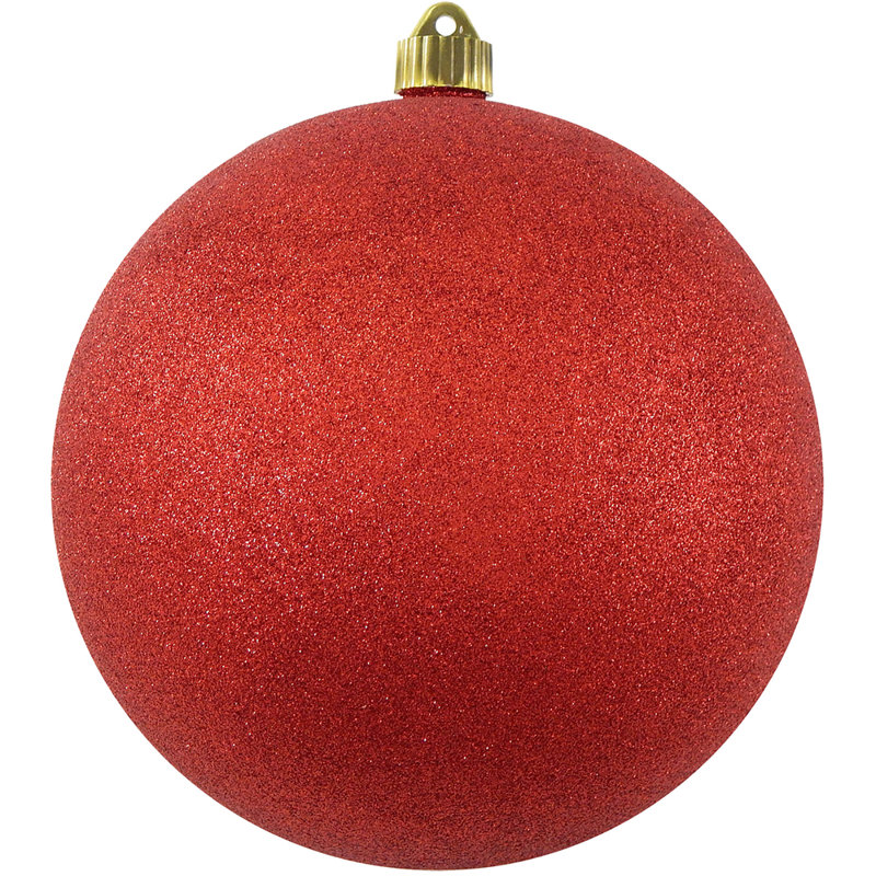Shatterproof Ball Ornament, H 6 po x l 6 po x P 6 po, Rouge