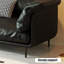 Causeuse-coussin standard en cuir véritable noir-1378698458-1378698459