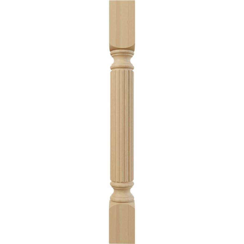 Colonne d'armoire rayée (bloc supérieur: 6 1/8 po), Cerise