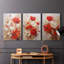 Floral Study Series XCVII - Ensemble de 3 toiles tendues avec châssis - Prêt à être accroché-1479189779