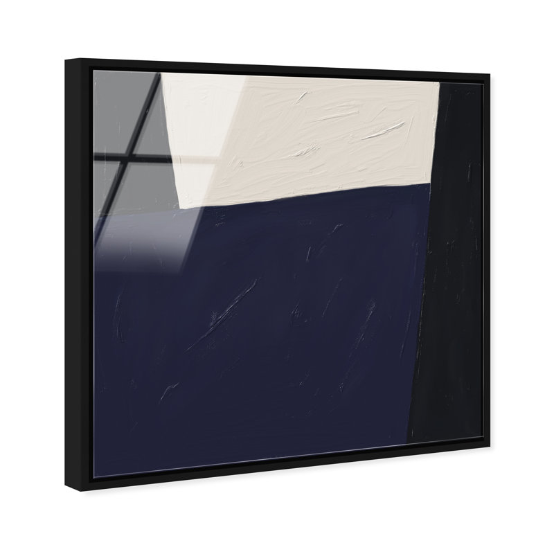 In Blue II Print by Oliver Gal, 13"H x 13"W, Black Floater Frame