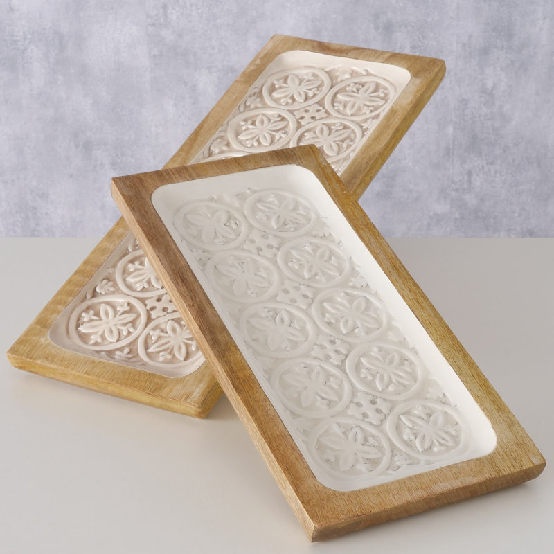 Solid Wood Tray - Set of 2