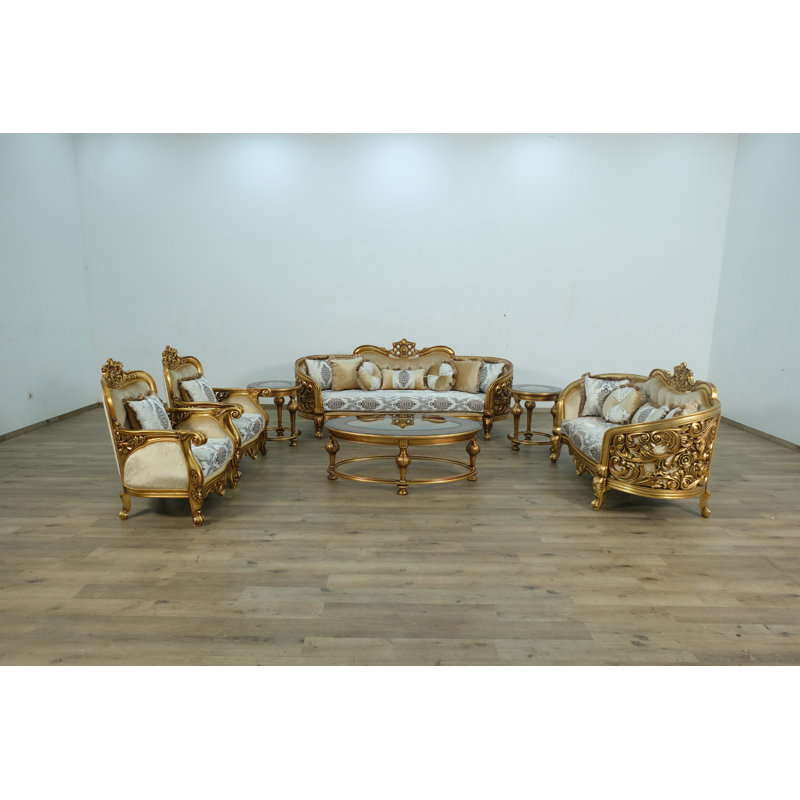 Sofa, Burgundy/Gold/Beige