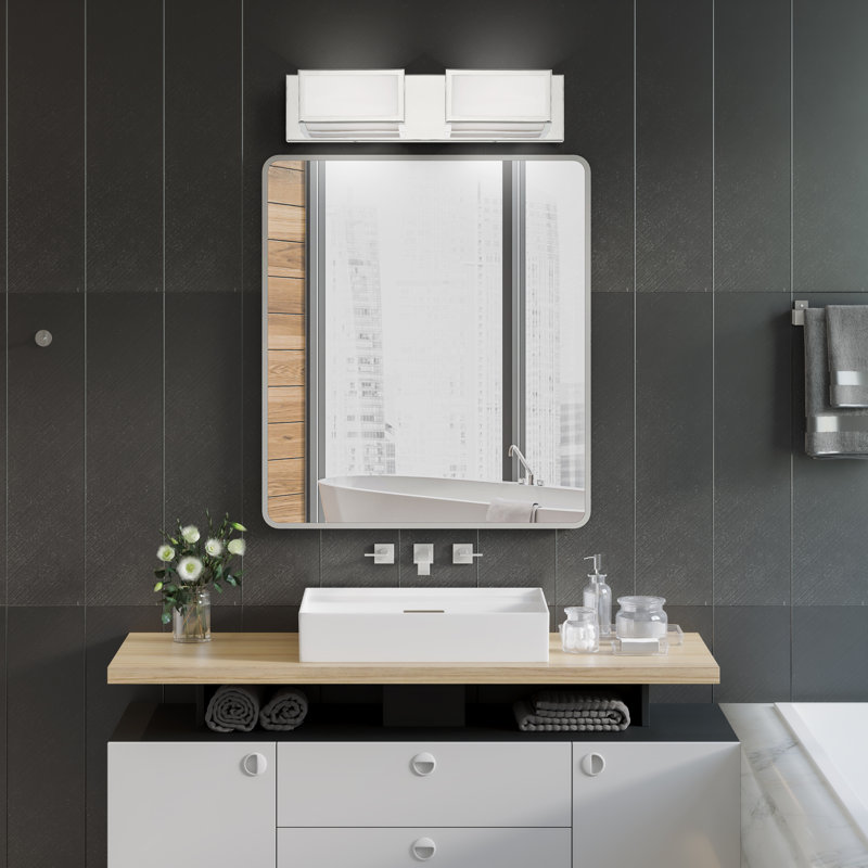 Aminah 2 - Light Dimmable LED Bath Bar, Polished Chrome