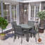 Ensemble de salle à manger d'extérieur 5 pièces - Table carrée en aluminium 34 po et 4 chaises empilables