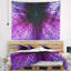 Tapisserie abstraite à motif floral mauve-28488120
