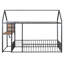 Structure de lit en métal avec bureau, tablettes, prises de courant et ports USB-113432524