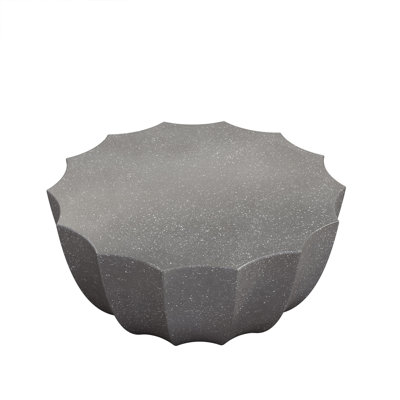 Modern Gray Outdoor and Indoor Waterproof Coffee Table with Durable MgO Cement