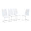 Chaise de salle à manger blanche 6 pièces - Option élégante et confortable. Matériau, doux. Pieds en métal argenté, look moderne. Siège rembourré en éponge. Conception ergonomique. Forte capacité de charge. Glissez. P 15,94 po x 15,71 po-1602289486