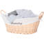 Panier à linge en osier avec doublure et poignées latérales