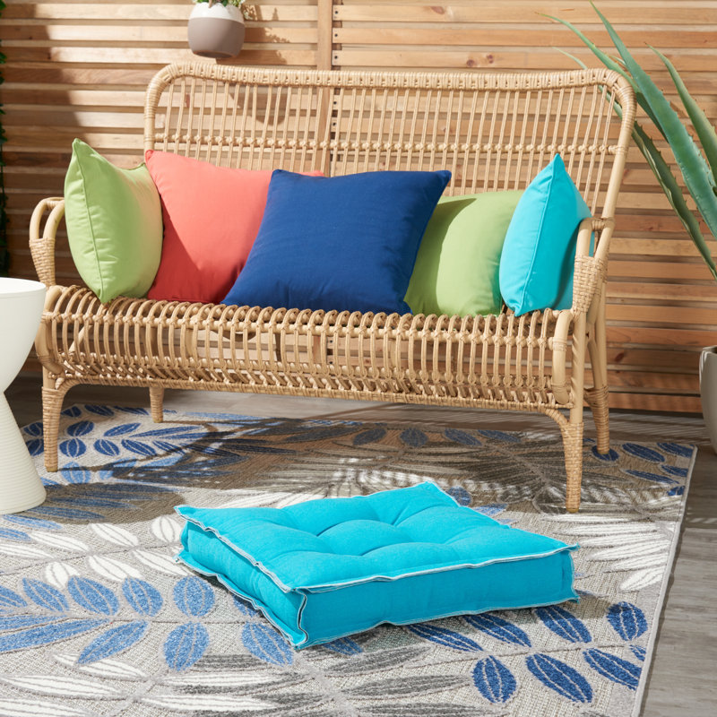 Outdoor 3'' Seat Cushion, Turquoise