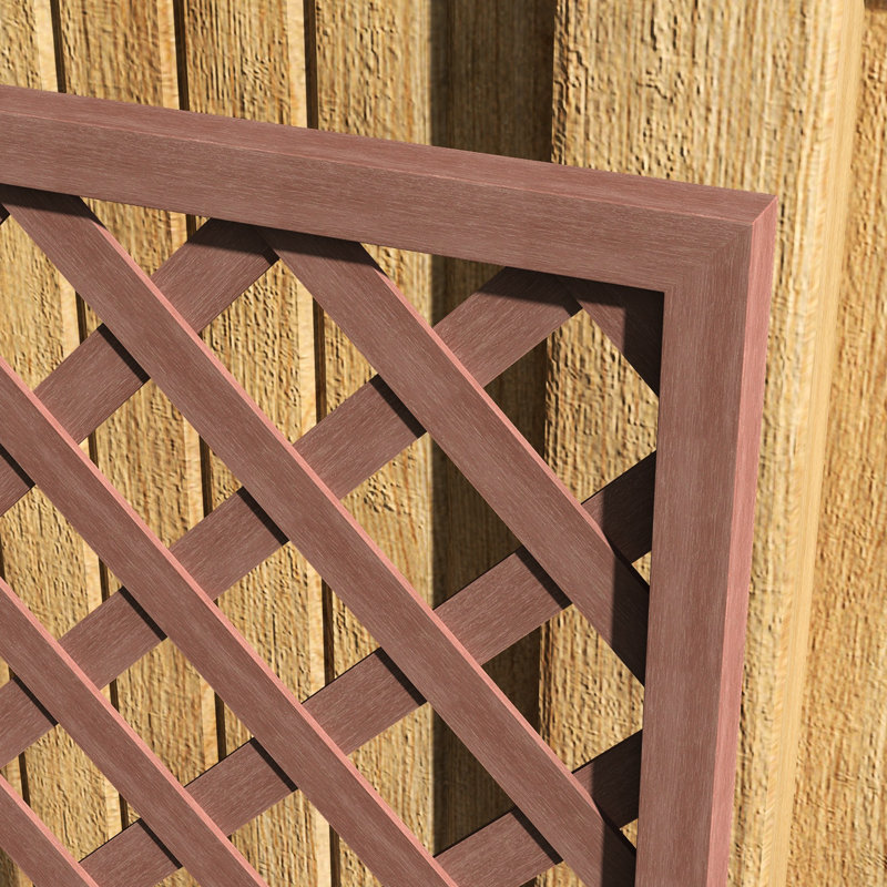 Raised Flower Planter With Trellis, -Controlling, 29.5"X13.25"X53.25", Brown Garden Bed -Controlling Wood Planter,