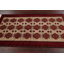 Tapis rouge / crème en laine noué à la main de conception unique 3 pi 4 po x 6 pi 1 po Gasparas