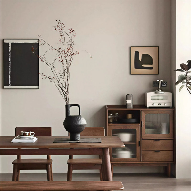 Présentoir à café et thé Medimal Minimalist, H 39,37 po x l 35,43 po x P 15,75 po, Noyer