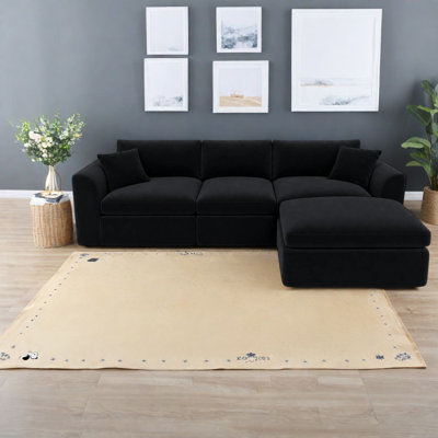 Canapé modulaire en mousse chenille sans assemblage