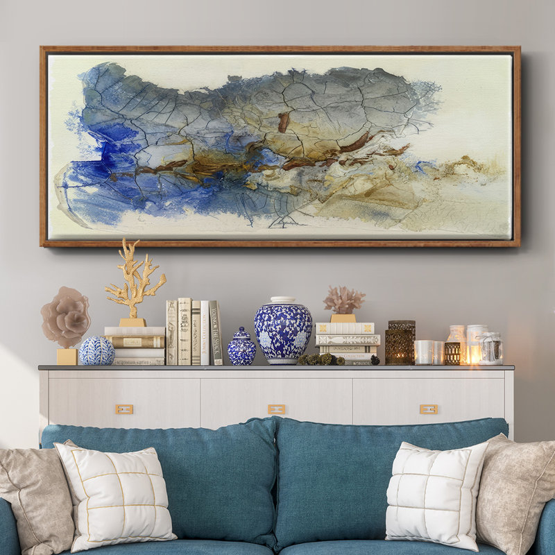 Golden Cleft I - Framed Canvas
