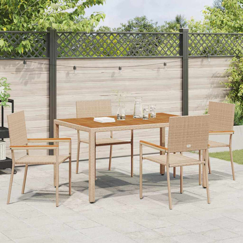 Outdoor Patio Dining Armchair, Cream