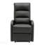 Fauteuil inclinable contemporain - similicuir noir-84181738