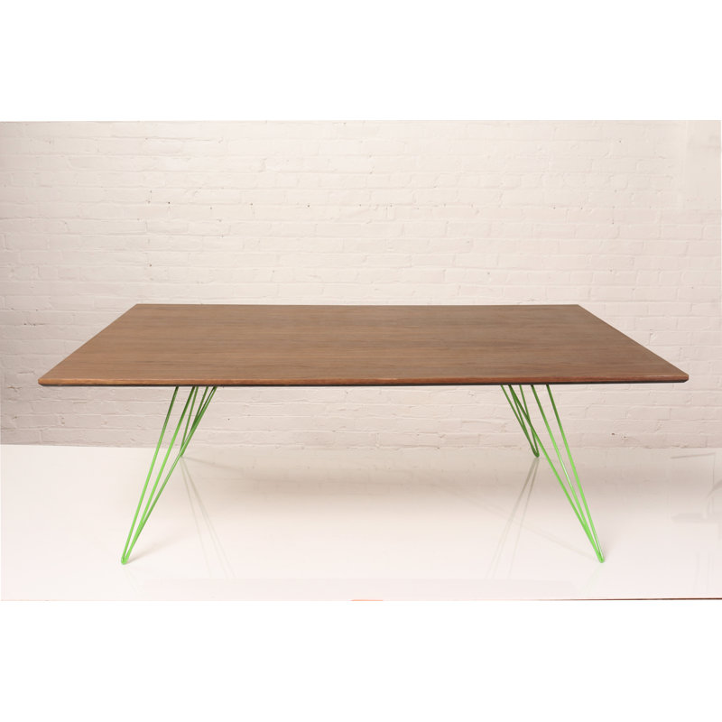 Table basse Williams, Vert, H 18 po x L 54 po x l 46 po, Noyer