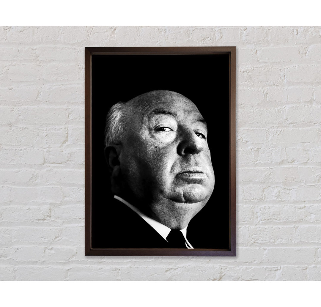 Alfred Hitchcock Porträt - Einzelner Bilderrahmen Kunstdrucke auf Leinwand