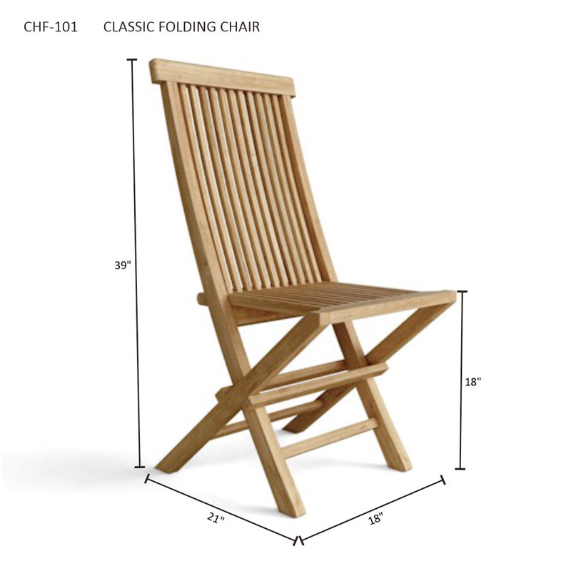 Classic Outdoor Teak Dining Side Chair