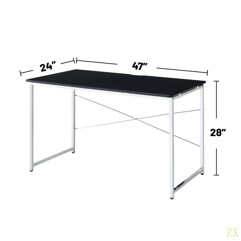 Bureau rectangulaire avec structure en métal idéal pour le bureau ou le bureau dans la chambre ou le salon