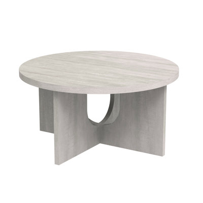 Arvyn Modern 31.5" Cross-Base Round Living Room Coffee Table