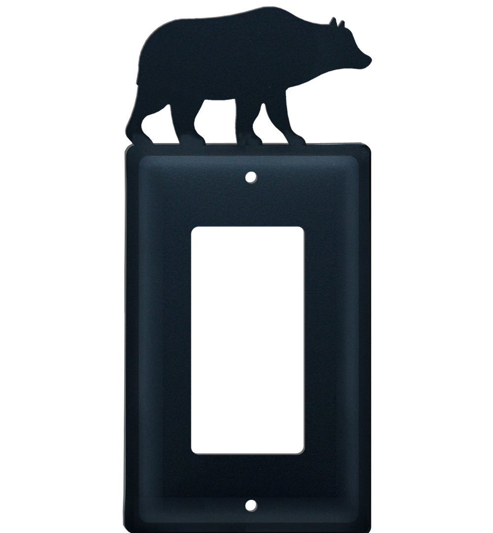 Animals 1 - Gang Single Outlet Wall Plate Village Wrought Iron