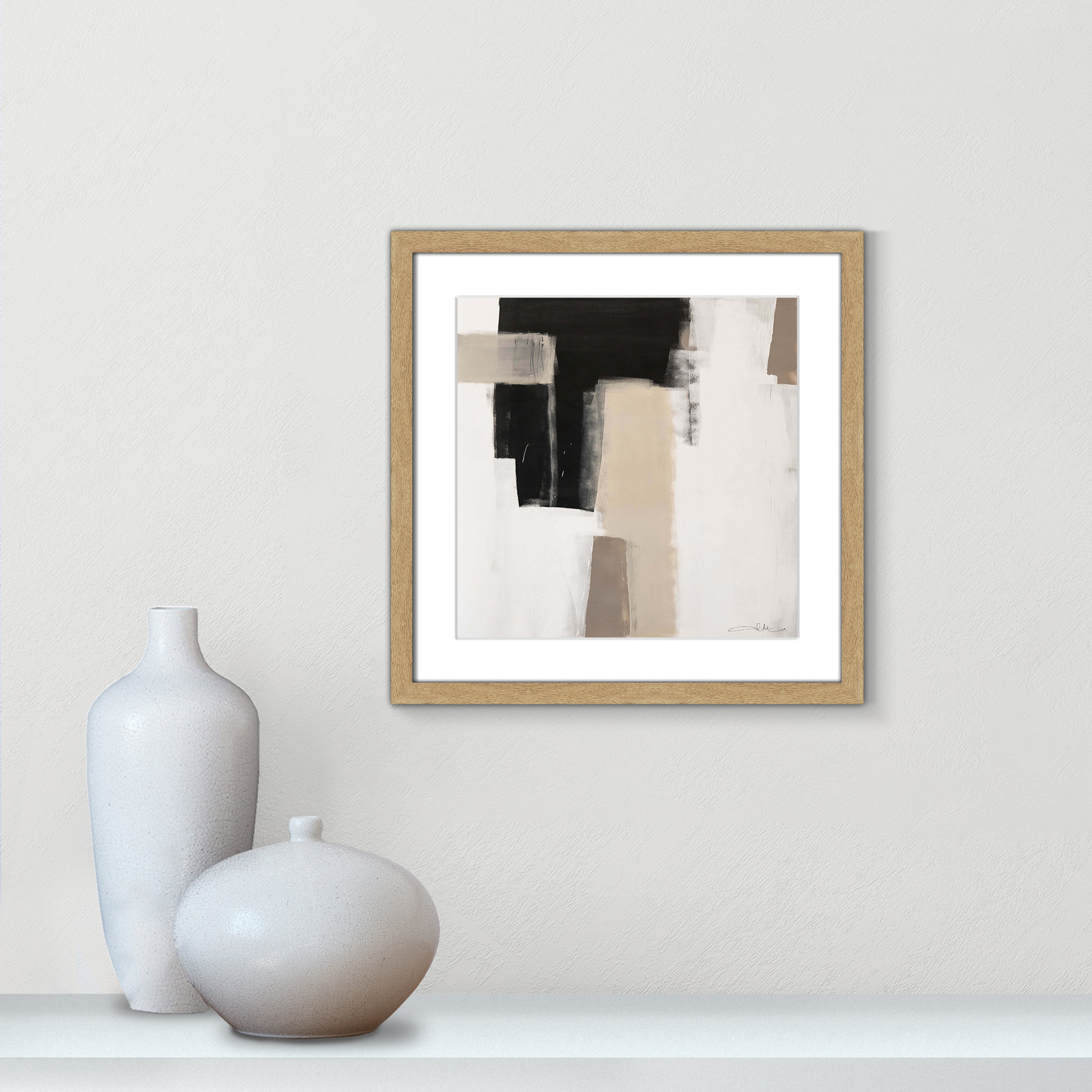 Casa Fine Arts "Earth Scapes I" Print, 17" H x 17" W x 1.25" D, Natural Box Framed
