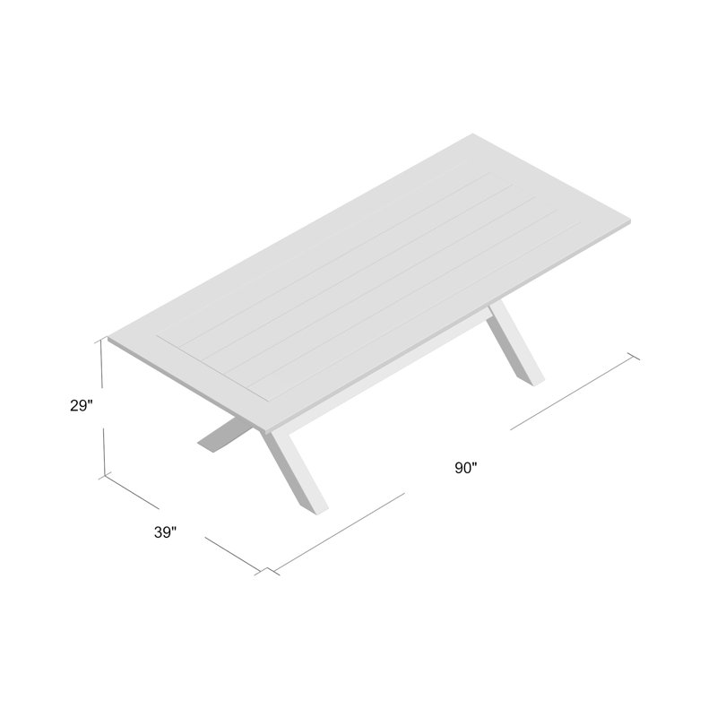 Brewster Rectangular Teak Outdoor Dining Table, Natural