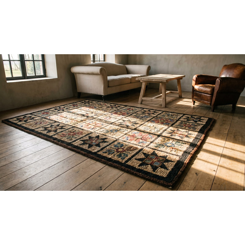 Antique American Hooked Rug Hallway Runner Wool