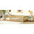 Twin Size Floor Bed With Fence Without Door, Rubber Wood Floor Bed With Safety Guardrails