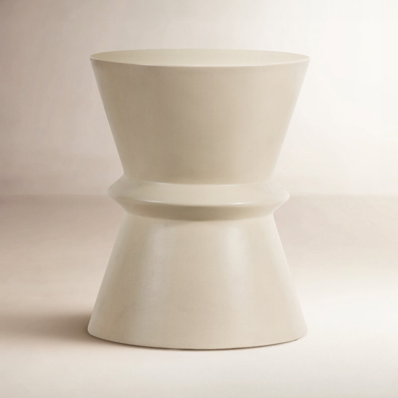 Lina End Table, Parchment White
