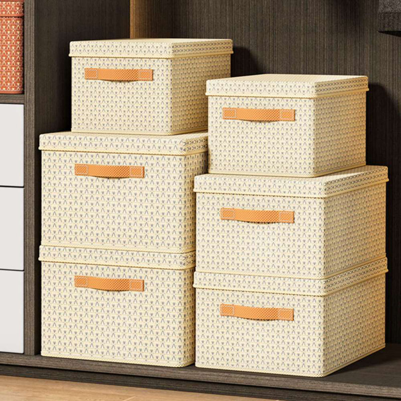 Ensemble de 2 bacs de rangement en tissu Dorleus, Beige