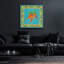  Art mural en verre 36 po x 36 po «Manyo Caliente 3» par Farida Zaman-1526981254