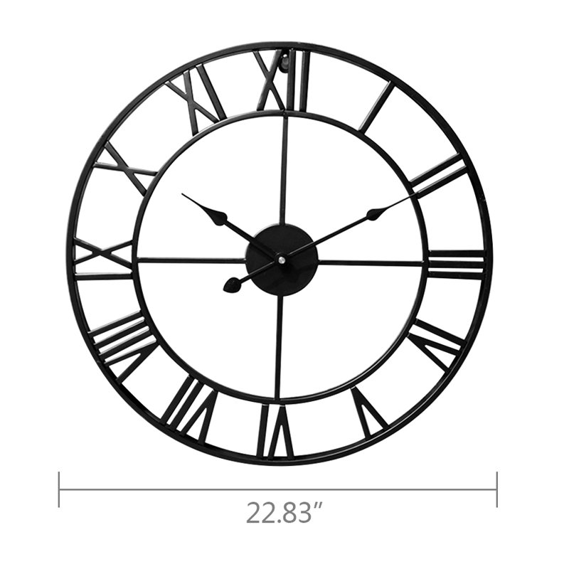 Horloge murale 14 po Penix, Moyenne, Fer, romain, cuivre